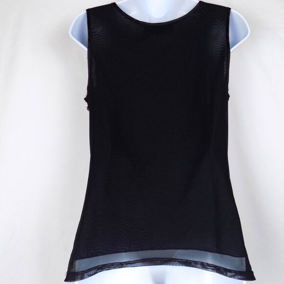 Dulcci Vetan Beaded Mesh Top Medium Glam Office Evening Club (BUNDLE PRICE $6) - Picture 3 of 5